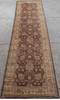 Chobi Brown Runner Hand Knotted 27 X 97  Area Rug 700-111958 Thumb 1