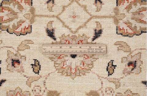 Chobi Beige Runner Hand Knotted 29 X 97  Area Rug 700-111959 Image 8