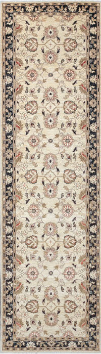 Chobi Beige Runner Hand Knotted 29 X 97  Area Rug 700-111959 Image 0