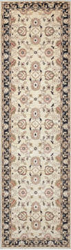 Chobi Beige Runner Hand Knotted 2'9" X 9'7"  Area Rug 700-111959