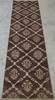 Chobi Brown Runner Hand Knotted 29 X 102  Area Rug 700-111964 Thumb 1