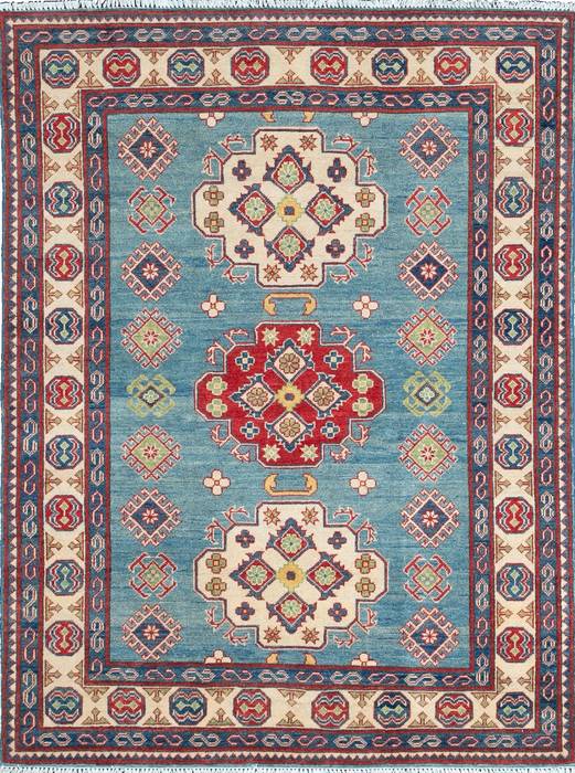 Kazak Blue Hand Knotted 411 X 67  Area Rug 700-111968 Image 0