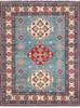 Kazak Blue Hand Knotted 411 X 67  Area Rug 700-111968 Thumb 0