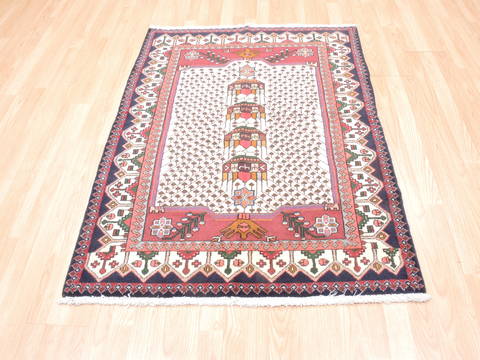 Abadeh Red Hand Knotted 35 X 411 Area Rug 100-111972 Image 4