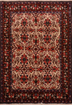 Hamedan Red Hand Knotted 3'7" X 5'0"  Area Rug 100-111974