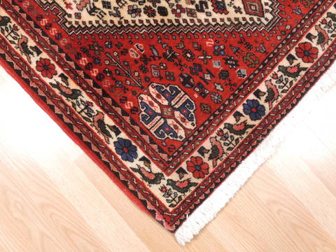 Abadeh Red Hand Knotted 34 X 410 Area Rug 100-111986 Image 4