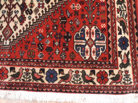 Abadeh Red Hand Knotted 34 X 410 Area Rug 100-111986 Image 5