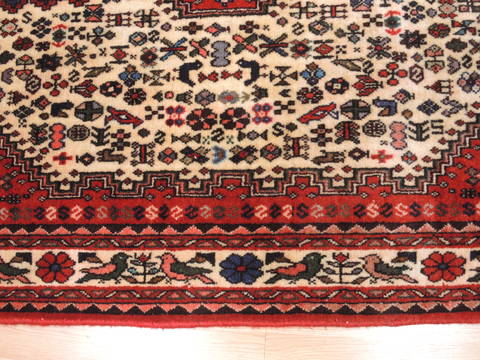Abadeh Red Hand Knotted 34 X 410 Area Rug 100-111986 Image 6