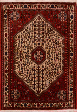 Persian Abadeh Red Rectangle 3x5 ft Wool Carpet 111986