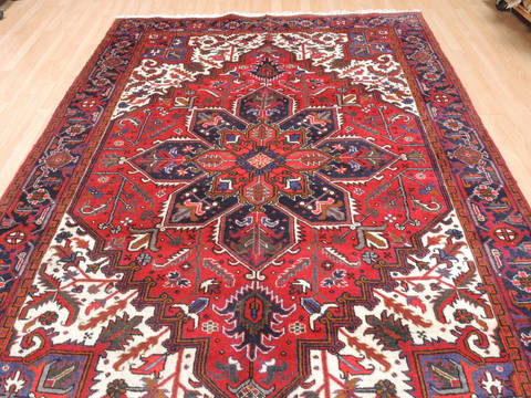 Heriz Red Hand Knotted 70 X 100 Area Rug 100-111992 Image 1