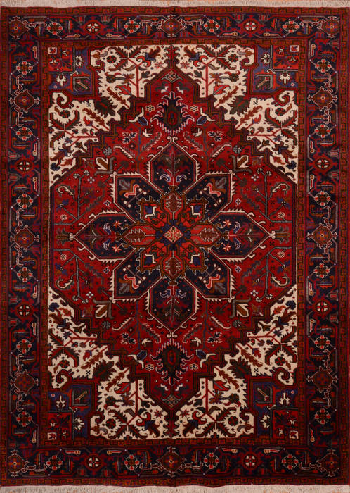 Heriz Red Hand Knotted 70 X 100 Area Rug 100-111992 Image 0