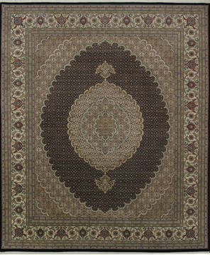 Mahi Black Hand Knotted 8'2" X 9'9"  Area Rug 902-112010