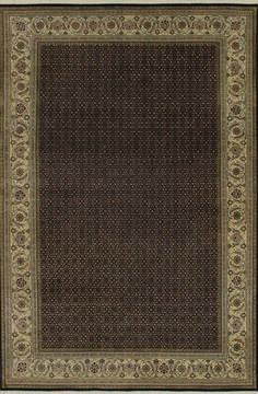 Mahi Black Hand Knotted 6'5" X 9'8"  Area Rug 902-112011