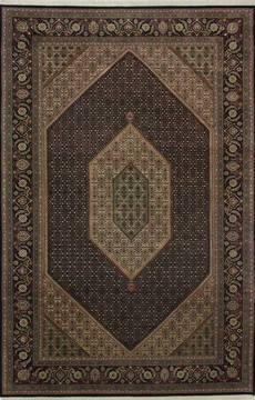 Mahi Black Hand Knotted 6'8" X 10'3"  Area Rug 902-112013