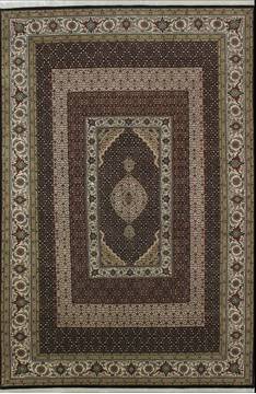 Mahi Black Hand Knotted 6'7" X 10'1"  Area Rug 902-112014