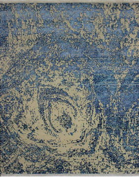 Modern Multicolor Hand Knotted 8'0" X 10'0"  Area Rug 902-112021