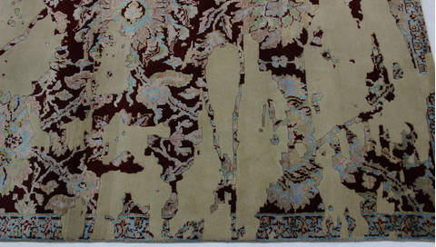Modern Red Hand Knotted 79 X 910 Area Rug 902-112022 Image 1