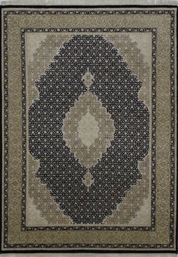 Mahi Black Hand Knotted 4'11" X 6'10"  Area Rug 902-112037