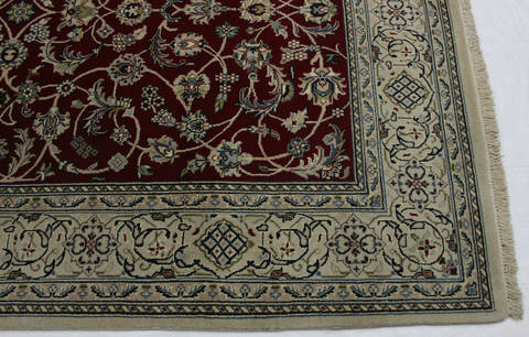 Nain Red Hand Knotted 57 X 81 Area Rug 902-112050 Image 2