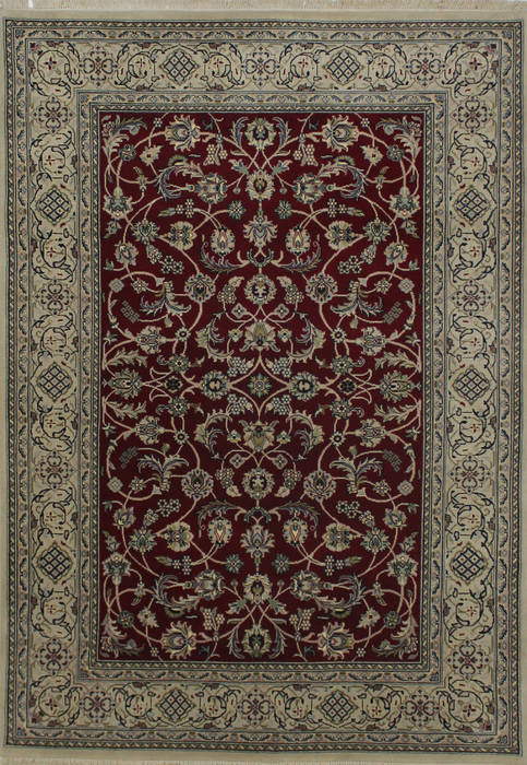Nain Red Hand Knotted 57 X 81 Area Rug 902-112050 Image 0