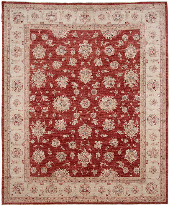Ziegler Red Hand Knotted 82 X 102  Area Rug 254-112053 Image 0