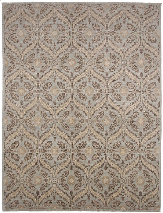 Modern Beige Hand Knotted 100 X 135  Area Rug 254-112065 Image 0
