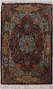 Qum Black Hand Knotted 27 X 40  Area Rug 254-112071 Thumb 0