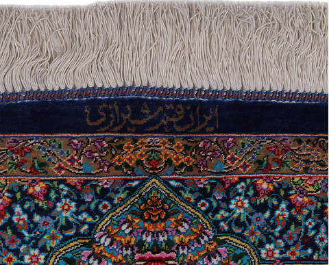Qum Blue Hand Knotted 33 X 50 Area Rug 254-112073 Image 1
