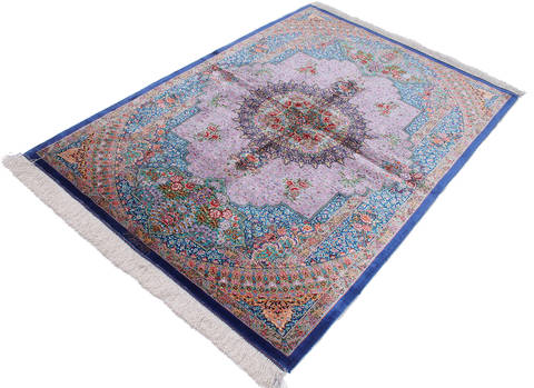 Qum Blue Hand Knotted 33 X 50 Area Rug 254-112073 Image 5