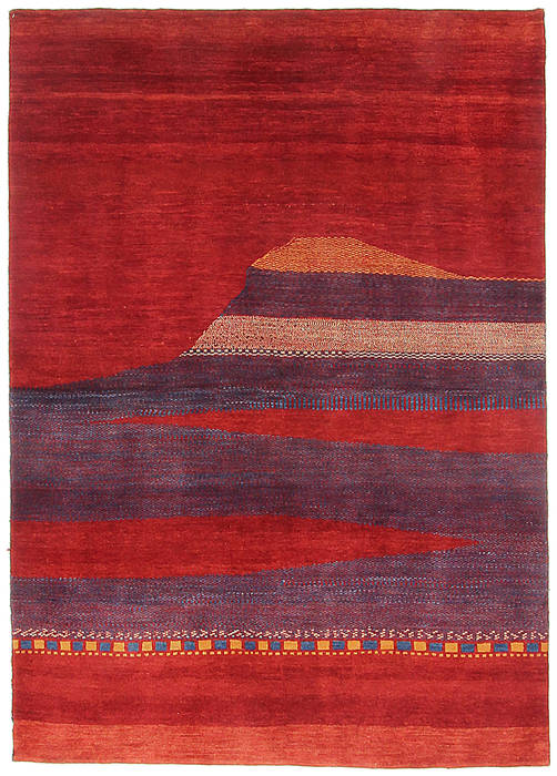 Gabbeh Red Hand Knotted 46 X 66  Area Rug 254-112078 Image 0