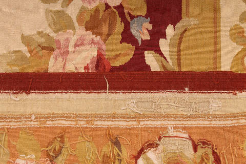 Aubusson Beige Hand Knotted 80 X 100 Area Rug 254-112101 Image 1