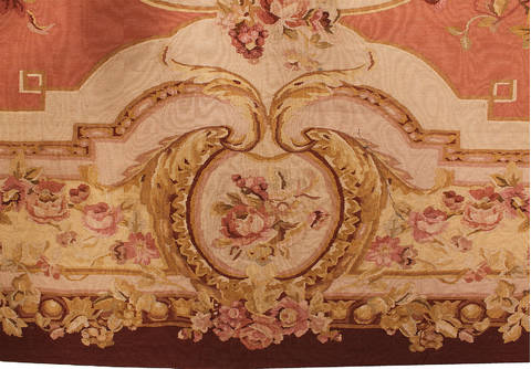 Aubusson Beige Hand Knotted 80 X 100 Area Rug 254-112103 Image 2