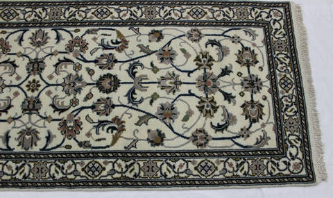 Nain Beige Runner Hand Knotted 26 X 1210 Area Rug 902-112106 Image 1