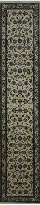 Nain Beige Runner Hand Knotted 26 X 1210 Area Rug 902-112106 Image 0