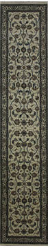 Indian Nain Beige Runner 13 to 15 ft wool and silk Carpet 112106