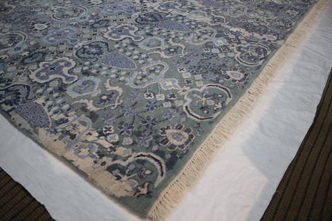 Jaldar Blue Hand Knotted 81 X 100 Area Rug 902-112112 Image 1