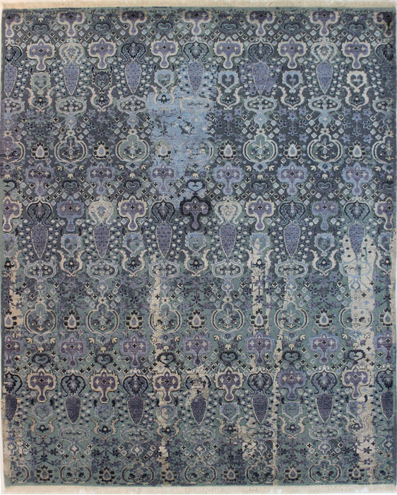 Jaldar Blue Hand Knotted 81 X 100 Area Rug 902-112112 Image 0