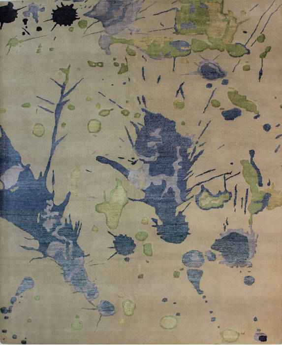 Modern Beige Hand Knotted 80 X 100  Area Rug 902-112116 Image 0