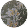 Modern Green Round Hand Knotted 81 X 81 Area Rug 902-112147 Thumb 0
