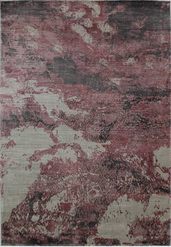 Indian Modern Red Rectangle 5x8 ft art silk Carpet 112159
