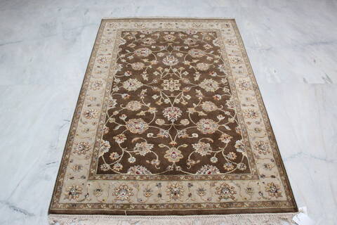 Jaipur Brown Hand Knotted 41 X 60  Area Rug 905-112171 Image 1