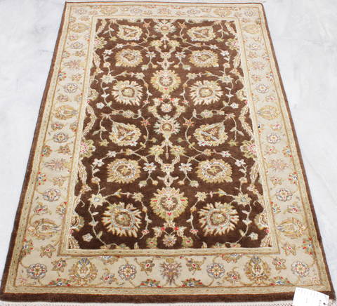 Jaipur Brown Hand Knotted 30 X 51 Area Rug 905-112205 Image 1