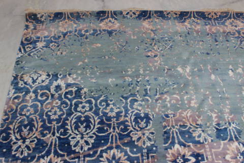 Jaipur Blue Hand Knotted 81 X 104 Area Rug 905-112226 Image 3