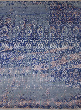Jaipur Blue Hand Knotted 8'1" X 10'4"  Area Rug 905-112226