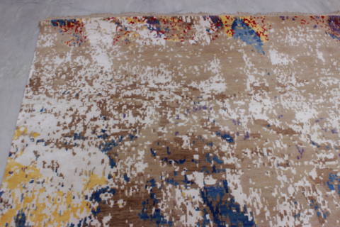 Jaipur Blue Hand Knotted 80 X 101 Area Rug 905-112227 Image 3