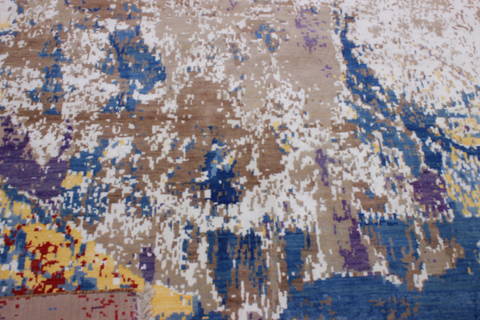 Jaipur Blue Hand Knotted 80 X 101 Area Rug 905-112227 Image 5