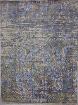 Jaipur Blue Hand Knotted 9'1" X 12'1"  Area Rug 905-112231
