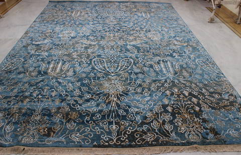 Jaipur Blue Hand Knotted 811 X 120 Area Rug 905-112232 Image 1