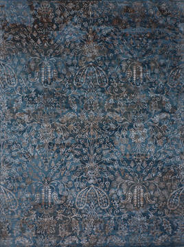 Jaipur Blue Hand Knotted 8'11" X 12'0"  Area Rug 905-112232