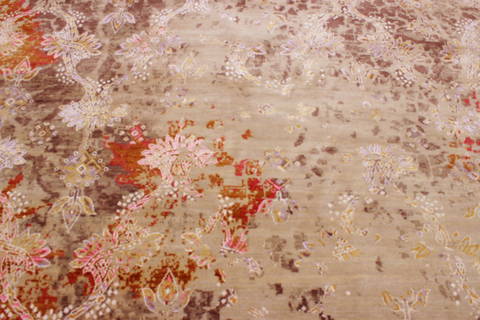 Modern Purple Hand Knotted 92 X 122 Area Rug 905-112235 Image 6